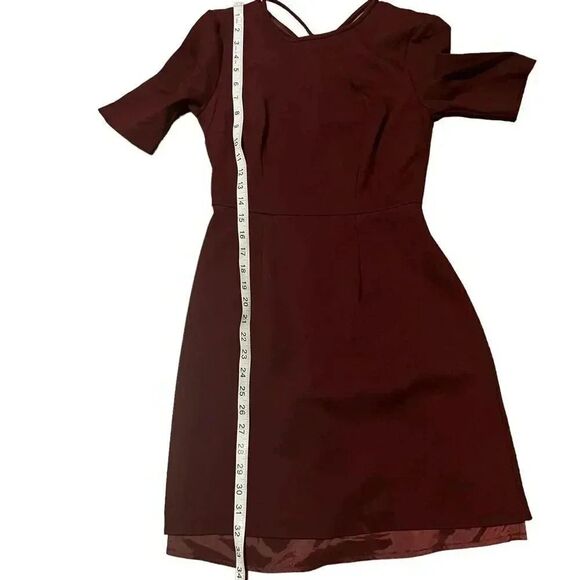 Trina Turk Womens Aroma Short Sleeve A Line Burgandy‎ Dress Size 0 TD197501 - Picture 7 of 9